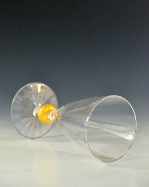 ANTIQUE GLASS GOBLET POWELL WHITEFRIARS C1905 - ADDITIONAL PHOTO 2