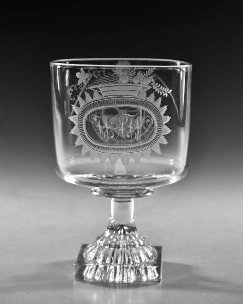 ANTIQUE GLASS RUMMER ENGLISH C1800 - ADDITIONAL PHOTO 2