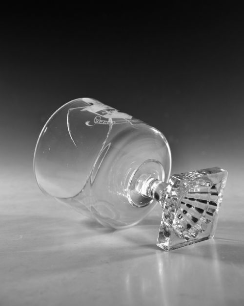 ANTIQUE GLASS RUMMER ENGLISH C1800 - ADDITIONAL PHOTO 3