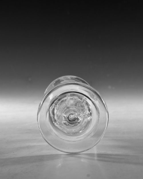 ANTIQUE GLASS WINE GLASS PEDESTAL STEM ENGLISH C1725 - ADDITIONAL PHOTO 3