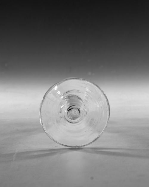 ANTIQUE GLASS OPAQUE TWIST ALE GLASS ENGLISH C1765 - ADDITIONAL PHOTO 7