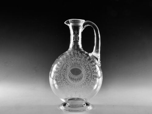 antique glass claret jug magnum english c1870 - CATEGORY: ANTIQUE GLASS - DATED 19TH CENTURY