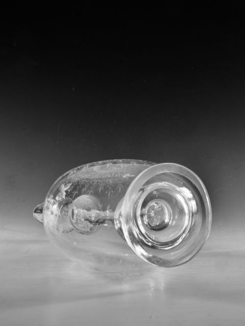 ANTIQUE GLASS CLARET JUG MAGNUM ENGLISH C1870 - ADDITIONAL PHOTO 5