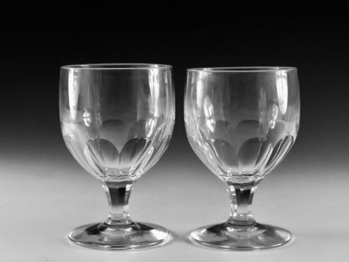antique glass rummers pair english c1900 - CATEGORY: ANTIQUE GLASS - DATED 1900