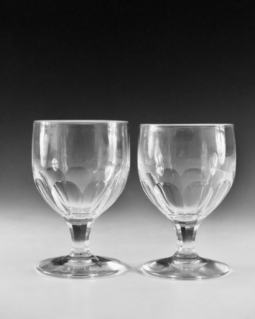 ANTIQUE GLASS RUMMERS PAIR ENGLISH C1900 - ADDITIONAL PHOTO 1