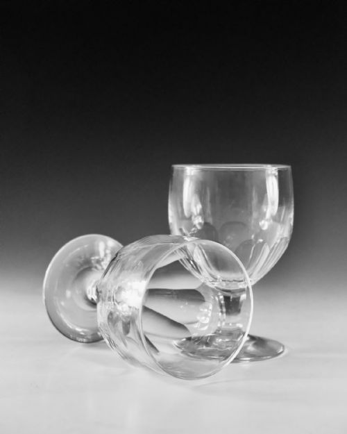 ANTIQUE GLASS RUMMERS PAIR ENGLISH C1900 - ADDITIONAL PHOTO 5
