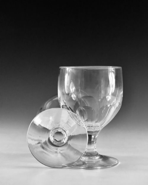 ANTIQUE GLASS RUMMERS PAIR ENGLISH C1900 - ADDITIONAL PHOTO 6