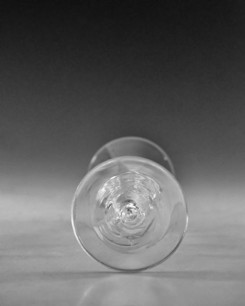 ANTIQUE GLASS AIR TWIST WINE GLASS ENGLISH C1755 - ADDITIONAL PHOTO 4