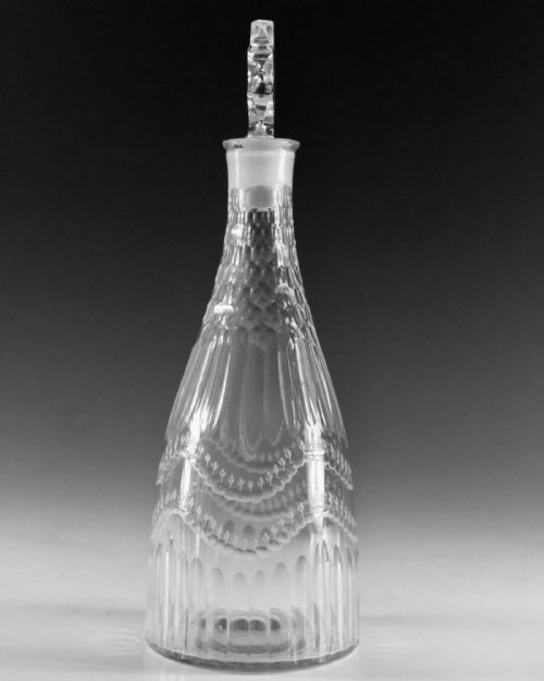 ANTIQUE GLASS DECANTER TAPER ENGLISH C1780 - ADDITIONAL PHOTO 2