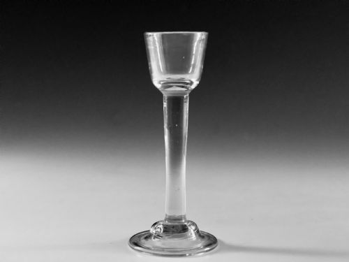antique glass cordial glass irish c1740 - CATEGORY: ANTIQUE GLASS - DATED 18TH CENTURY