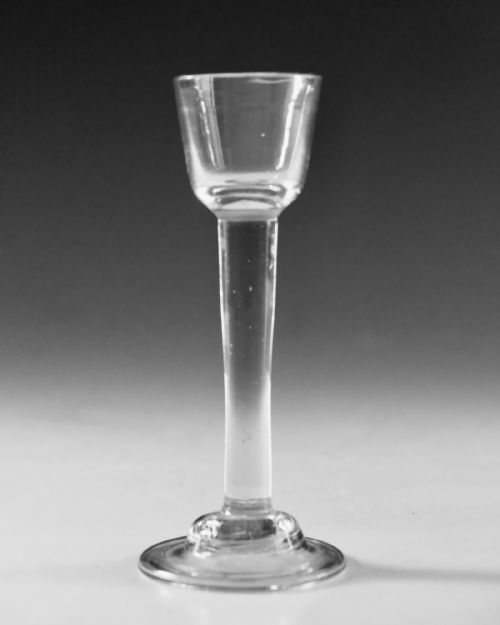 ANTIQUE GLASS CORDIAL GLASS IRISH C1740 - ADDITIONAL PHOTO 1