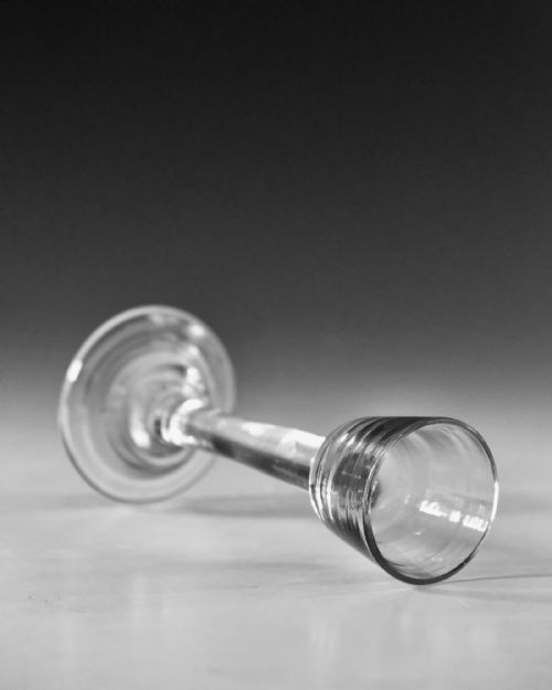 ANTIQUE GLASS CORDIAL GLASS IRISH C1740 - ADDITIONAL PHOTO 4