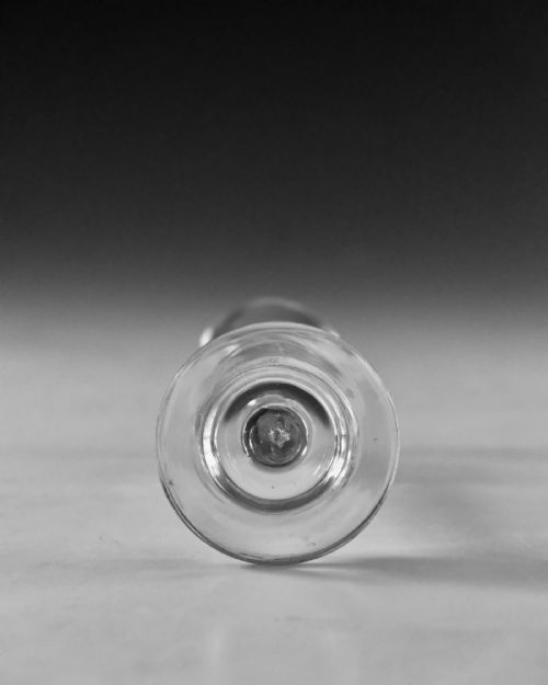 ANTIQUE GLASS CORDIAL GLASS ENGLISH OR IRISH C1740 - ADDITIONAL PHOTO 5