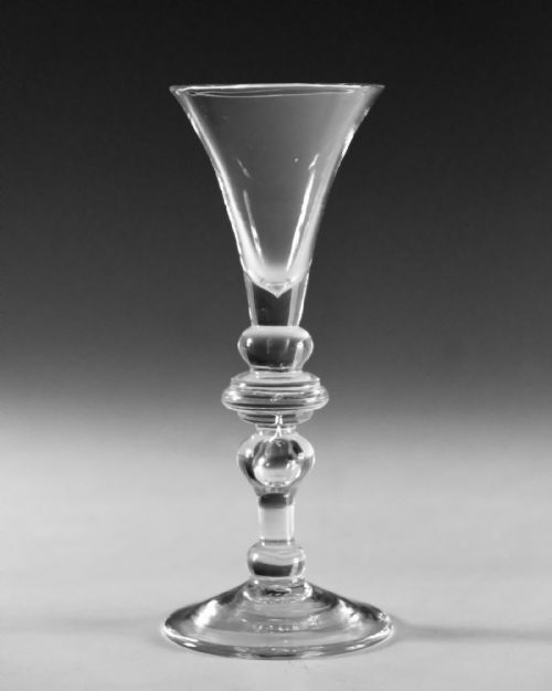 ANTIQUE GLASS BALUSTER WINE GLASS ENGLISH C172530 - ADDITIONAL PHOTO 2