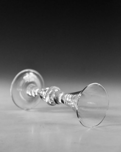 ANTIQUE GLASS BALUSTER WINE GLASS ENGLISH C172530 - ADDITIONAL PHOTO 4