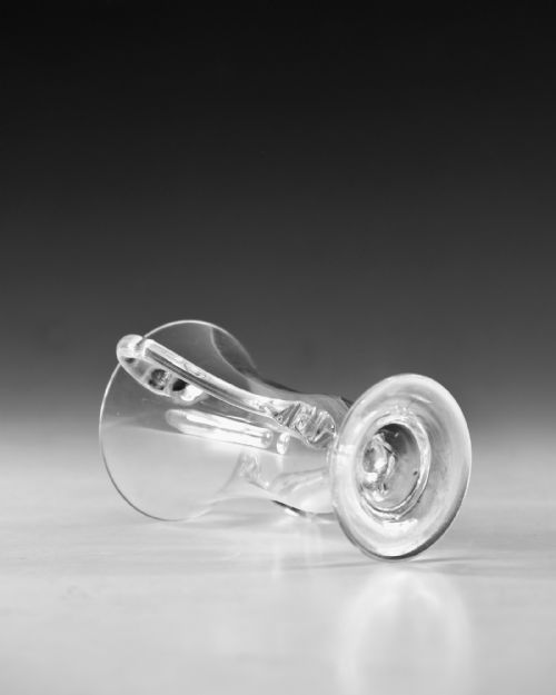 ANTIQUE GLASS JELLY GLASS DOUBLE HANDLE ENGLISH C1750 - ADDITIONAL PHOTO 3