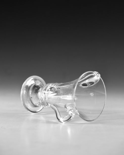ANTIQUE GLASS JELLY GLASS DOUBLE HANDLE ENGLISH C1750 - ADDITIONAL PHOTO 4