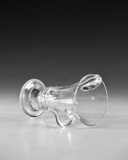 ANTIQUE GLASS JELLY GLASS DOUBLE HANDLE ENGLISH C1750 - ADDITIONAL PHOTO 5