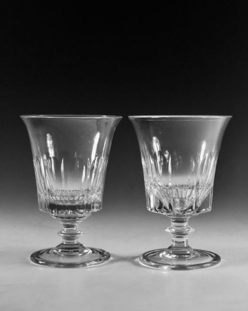 ANTIQUE GLASS RUMMERS PAIR ENGLSIH C1830 - ADDITIONAL PHOTO 1