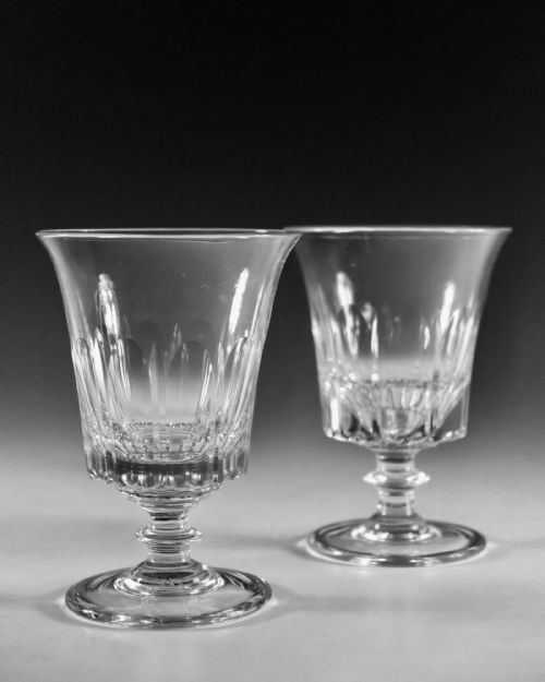 ANTIQUE GLASS RUMMERS PAIR ENGLSIH C1830 - ADDITIONAL PHOTO 2