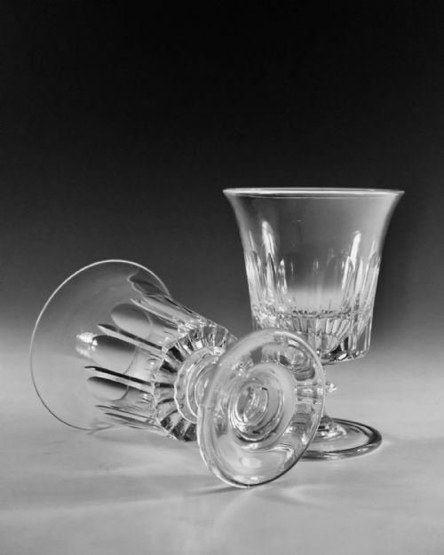 ANTIQUE GLASS RUMMERS PAIR ENGLSIH C1830 - ADDITIONAL PHOTO 4