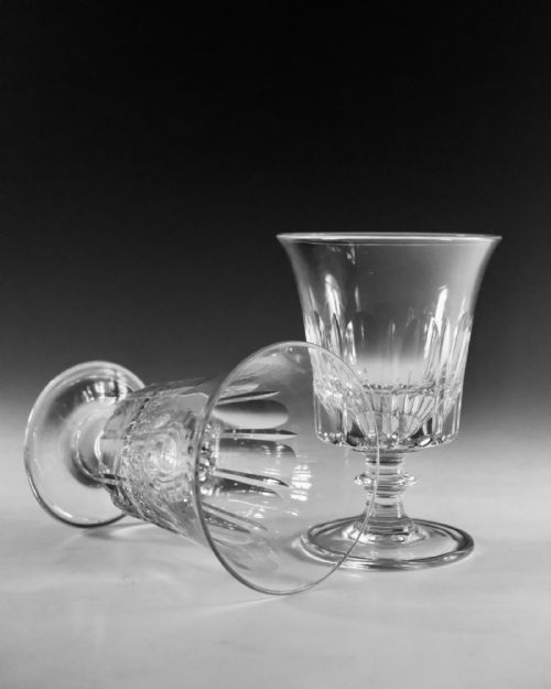 ANTIQUE GLASS RUMMERS PAIR ENGLSIH C1830 - ADDITIONAL PHOTO 5