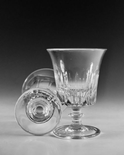 ANTIQUE GLASS RUMMERS PAIR ENGLSIH C1830 - ADDITIONAL PHOTO 6