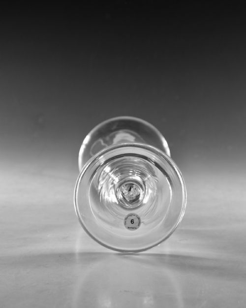ANTIQUE GLASS BALUSTER WINE GLASS ENGLISH C1710 - ADDITIONAL PHOTO 4