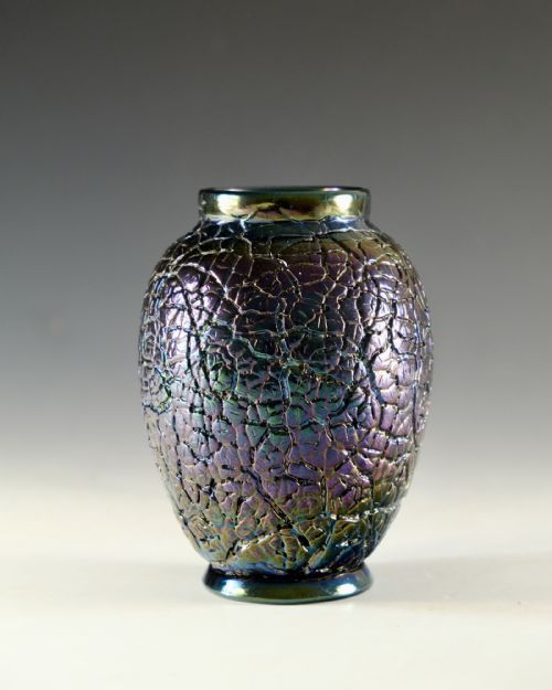 ANTIQUE GLASS BRONZE VASE RICHARDSON'S C1880 - ADDITIONAL PHOTO 1