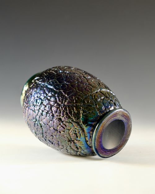 ANTIQUE GLASS BRONZE VASE RICHARDSON'S C1880 - ADDITIONAL PHOTO 2