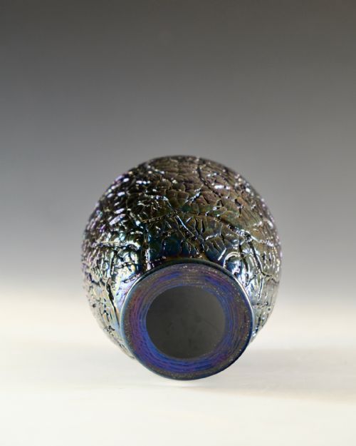 ANTIQUE GLASS BRONZE VASE RICHARDSON'S C1880 - ADDITIONAL PHOTO 4