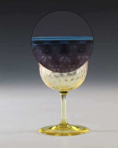 ANTIQUE GLASS ALEXANDRITE WINE GLASS WEBB 1900 - ADDITIONAL PHOTO 3