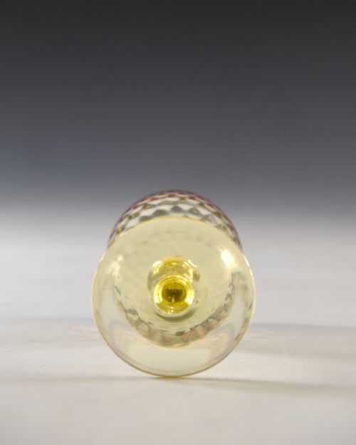 ANTIQUE GLASS ALEXANDRITE WINE GLASS WEBB 1900 - ADDITIONAL PHOTO 7