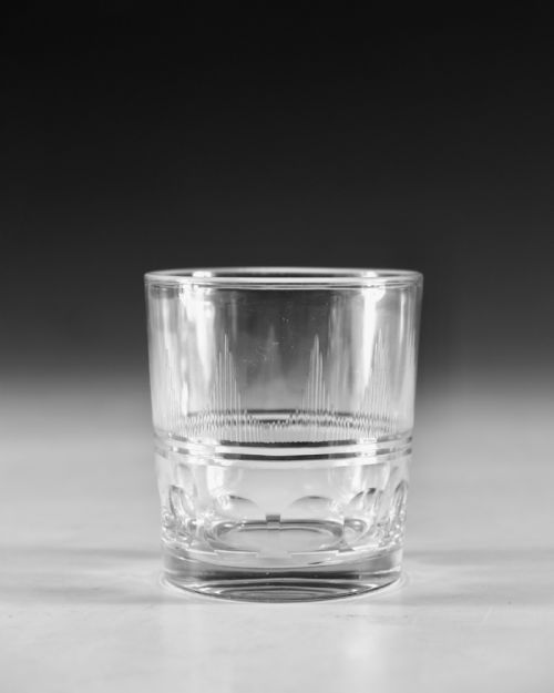 ANTIQUE GLASS TUMBLERS PAIR ENGLISH C183040 - ADDITIONAL PHOTO 4
