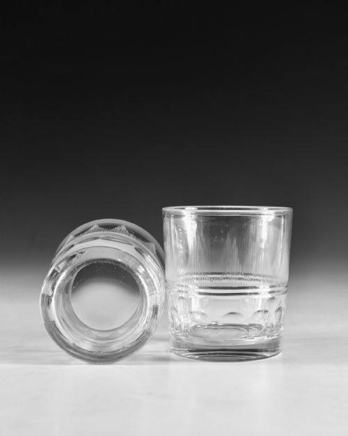 ANTIQUE GLASS TUMBLERS PAIR ENGLISH C183040 - ADDITIONAL PHOTO 7