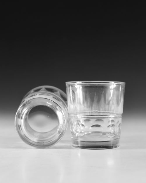 ANTIQUE GLASS TUMBLERS PAIR ENGLISH C183040 - ADDITIONAL PHOTO 7