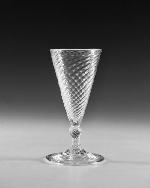 ANTIQUE GLASS ALE GLASS WRYTHEN ENGLISH C1790 - ADDITIONAL PHOTO 1