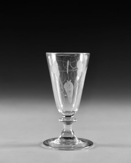 ANTIQUE GLASS ALE GLASS ENGLISH C1800 - ADDITIONAL PHOTO 1