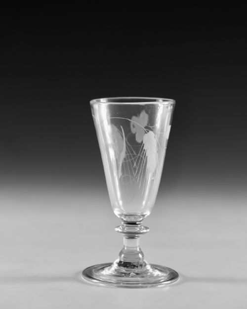 ANTIQUE GLASS ALE GLASS ENGLISH C1800 - ADDITIONAL PHOTO 2