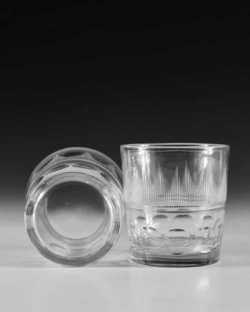ANTIQUE GLASS TUMBLERS PAIR ENGLISH C183040ANTIQUE GLASS TUMBLERS PAIR ENGLISH C183040 - ADDITIONAL PHOTO 6