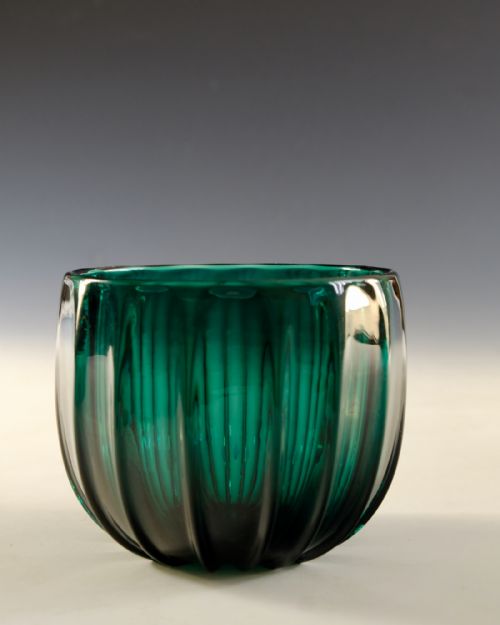 ANTIQUE GLASS GREEN FINGER BOWL ENGLISH C1820 - ADDITIONAL PHOTO 1