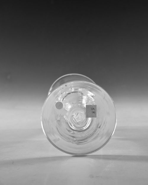 ANTIQUE GLASS OPAQUE TWIST WINE GLASS C1770 - ADDITIONAL PHOTO 5