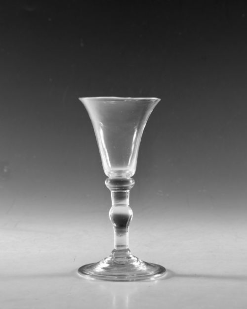 ANTIQUE GLASS GIN GLASS ENGLISH C1750 - ADDITIONAL PHOTO 1