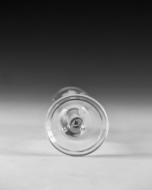 ANTIQUE GLASS ALE GLASS PLAIN STEM ENGLISH C1750 - ADDITIONAL PHOTO 6