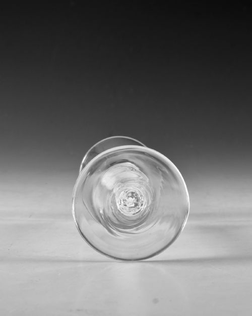 ANTIQUE GLASS OPAQUE TWIST WINE GLASS ENGLISH C1765 - ADDITIONAL PHOTO 5