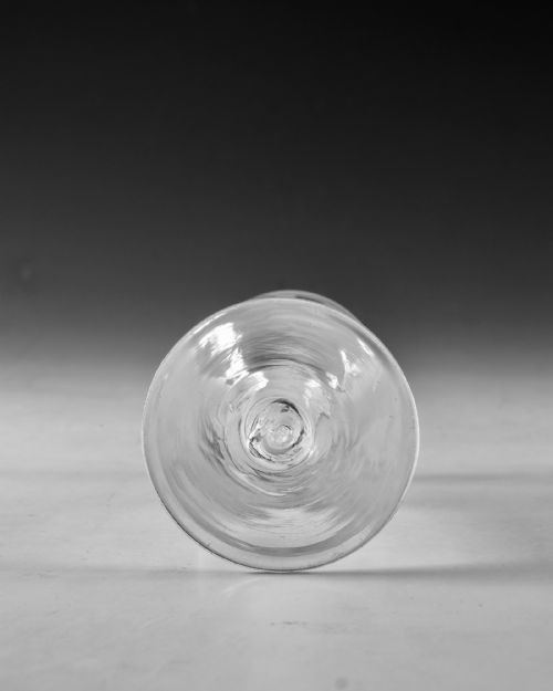 ANTIQUE GLASS OPAQUE TWIST WINE GLASS ENGLISH C1765 - ADDITIONAL PHOTO 7