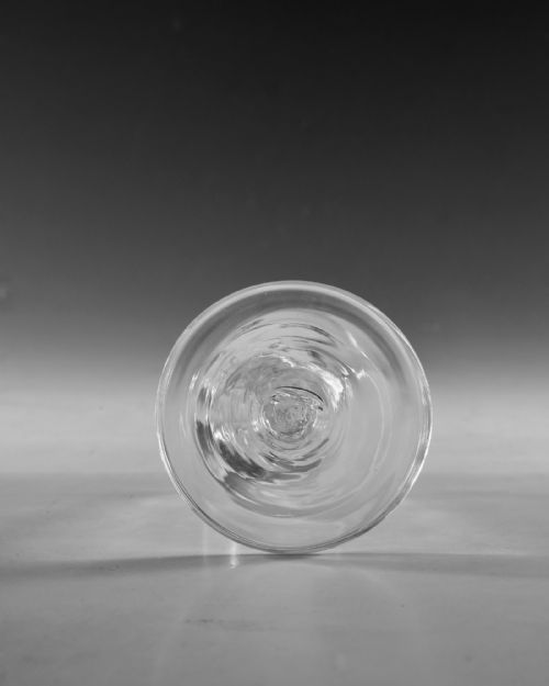 ANTIQUE GLASS CORDIAL GLASS WITH FACET STEM ENGLISH C1775 - ADDITIONAL PHOTO 5