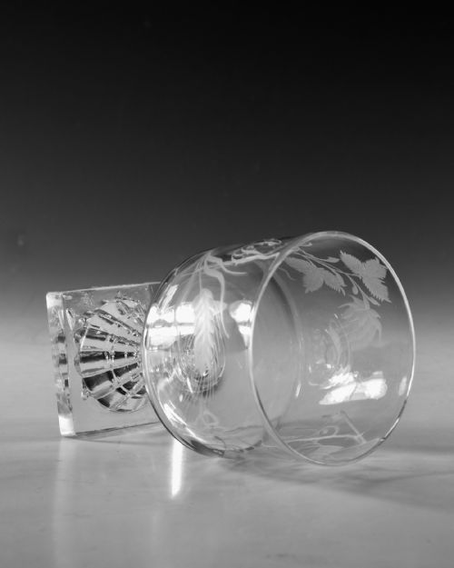 ANTIQUE GLASS RUMMERS ENGRAVED GOD SPEED THE PLOW ENGLISH C1800 - ADDITIONAL PHOTO 5