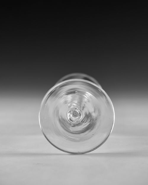 ANTIQUE GLASS AIR TWIST WINE GLASS ENGLISH C1755 - ADDITIONAL PHOTO 5