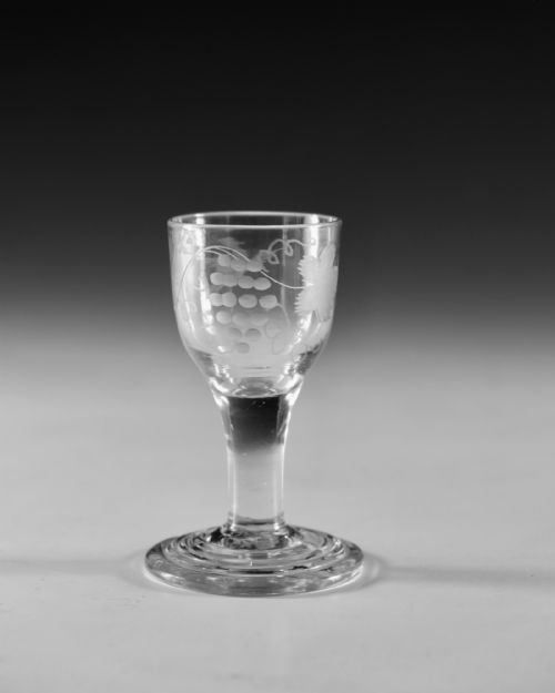 ANTIQUE GLASS DRAM GLASS ENGLISH C1760 - ADDITIONAL PHOTO 1